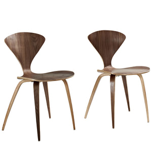 Vortex Dining Chairs Set of 2 Dark Walnut EEI-899