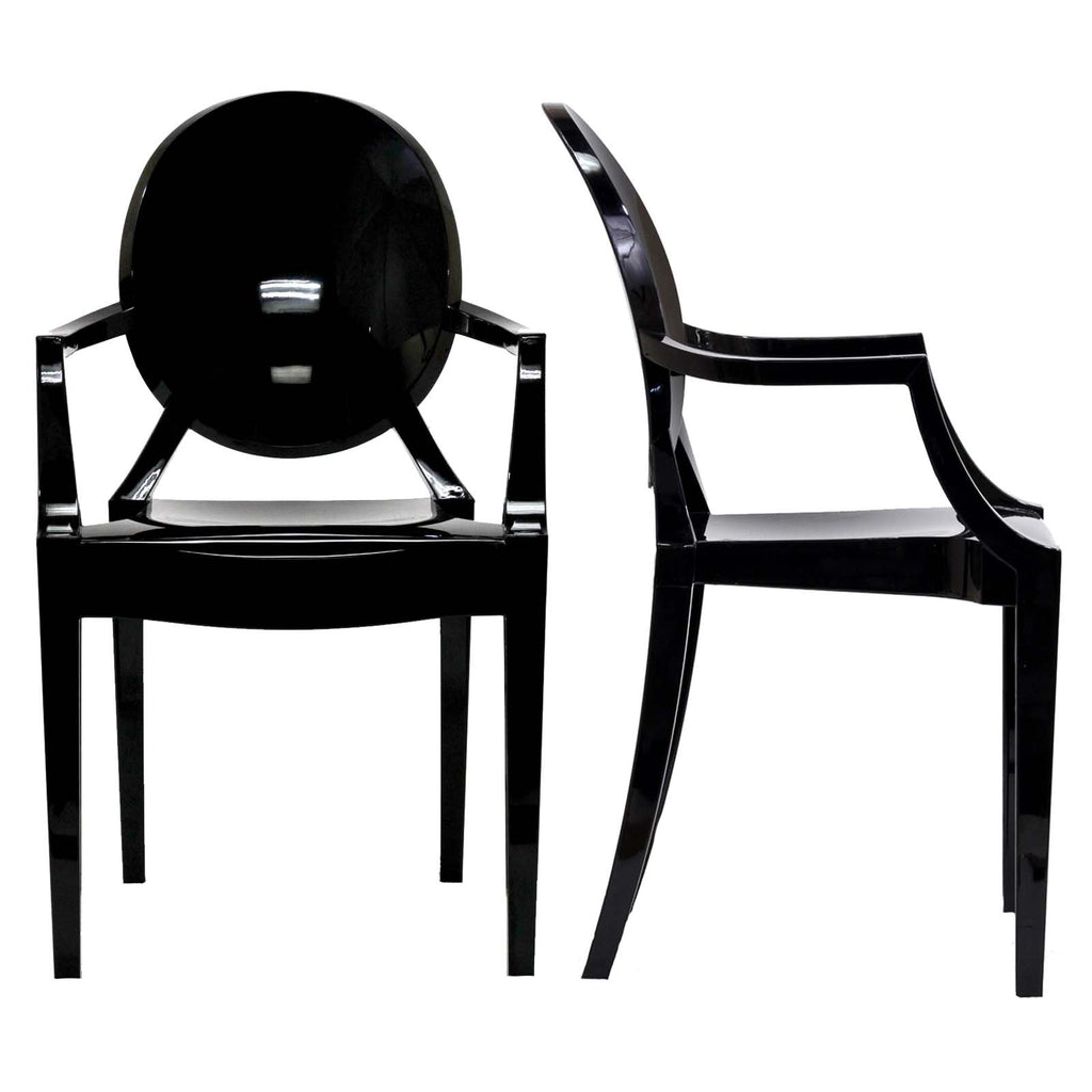 Casper Dining Armchairs Set of 2 Black EEI-905-BLK
