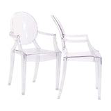 Casper Dining Armchairs Set of 2 Clear EEI-905-CLR