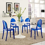 Casper Dining Chairs Set of 4 Blue EEI-908-BLU