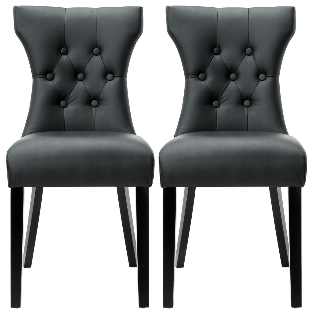 Silhouette Dining Chairs Set of 2 Black EEI-911-BLK