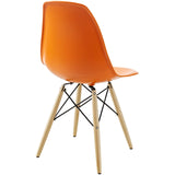 Modway Furniture Pyramid Dining Side Chairs Set of 2 Orange 21 x 18.5 x 32.5