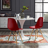 Pyramid Dining Side Chairs Set of 2 Red EEI-928-RED