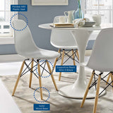 Pyramid Dining Side Chairs Set of 2 White EEI-928-WHI