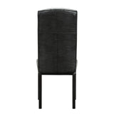 Perdure Dining Chairs Vinyl Set of 2 Black EEI-952-BLK