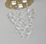 Bethel Gold Semi Flush Mount in Metal & Crystal