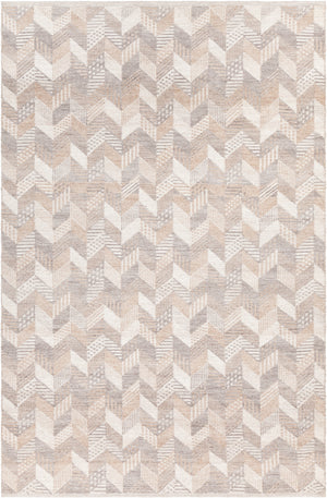 Chandra Rugs Effie 45% Wool + 45% Viscose + 10% Polyester Hand-Woven Contemporary Rug Brown/Tan/Beige 7'9 x 10'6