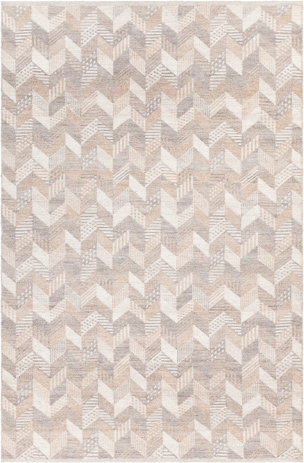 Chandra Rugs Effie 45% Wool + 45% Viscose + 10% Polyester Hand-Woven Contemporary Rug Brown/Tan/Beige 7'9 x 10'6