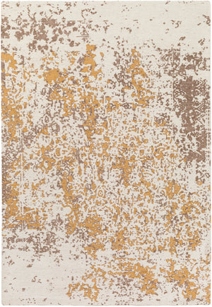 Egypt EGT-3077 Modern Polyester Rug EGT3077-913 Cream, Dark Brown, Mustard 100% Polyester 9' x 13'