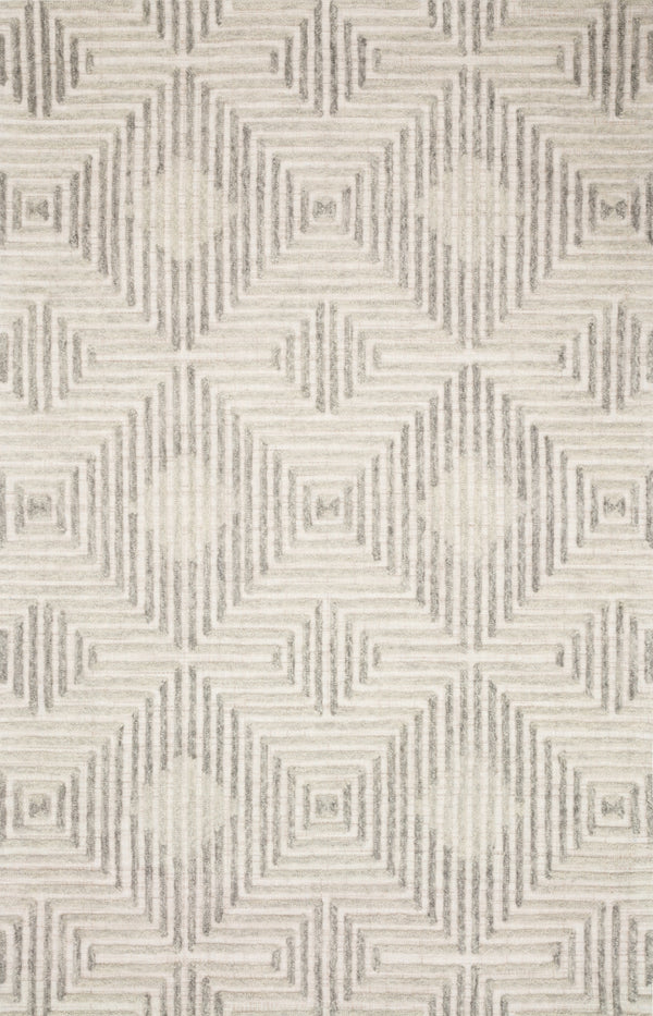 Loloi Ehren EHR-02 100% Wool Pile Hand Tufted Contemporary Rug EHREEHR-02GYSIB6F0