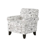 Fusion 512-C Transitional Accent Chair 512-C  Francaise Ebony Accent Chair