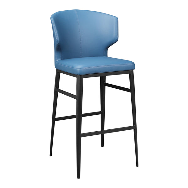Moe's Home Delaney Barstool Steel Blue