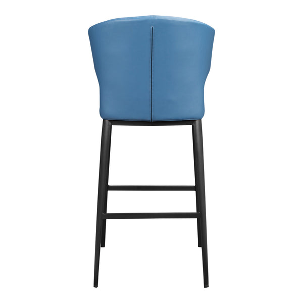 Moe's Home Delaney Barstool Steel Blue