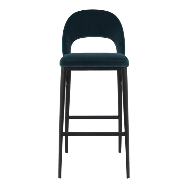 Moe's Home Roger Barstool Teal Velvet