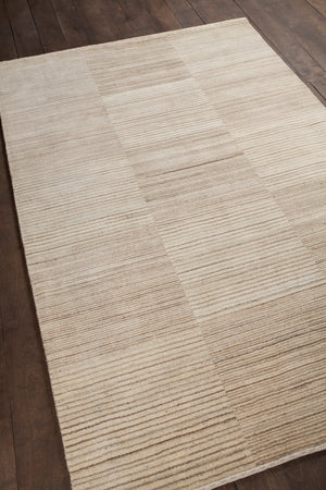 Chandra Rugs Elantra 100% Wool Hand-Knotted Wool Rug Brown/Beige 9' x 13'