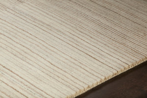 Chandra Rugs Elantra 100% Wool Hand-Knotted Wool Rug Brown/Beige 9' x 13'