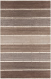 Chandra Rugs Elantra 100% Wool Hand-Knotted Wool Rug Brown/Beige 9' x 13'