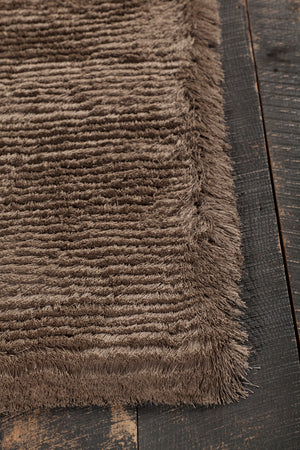 Chandra Rugs Elisha 100% Polyester Hand-Woven Contemporary Shag Rug Beige 9' x 13'