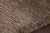 Chandra Rugs Elisha 100% Polyester Hand-Woven Contemporary Shag Rug Beige 9' x 13'