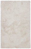 Chandra Rugs Elsa 100% Polyester Hand Woven Contemporary Shag Rug White 9' x 13'