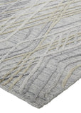 Elias Abstract Diamond Runner, High/Low, Oyster Gray/Taupe, 2ft-9in x 10ft