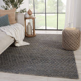 Jaipur Living Morse Natural Geometric Gray/ Dark Blue Area Rug (10'X14')