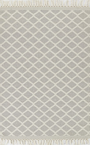 Momeni Ember EMR-2 Hand Woven Contemporary Geometric Indoor Area Rug Ivory 9' x 12' EMBEREMR-2IVY90C0