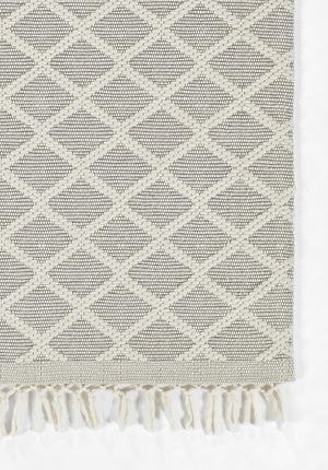 Momeni Ember EMR-2 Hand Woven Contemporary Geometric Indoor Area Rug Ivory 9' x 12' EMBEREMR-2IVY90C0