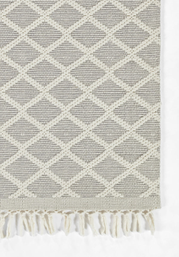Momeni Ember EMR-2 Hand Woven Contemporary Geometric Indoor Area Rug Ivory 9' x 12' EMBEREMR-2IVY90C0
