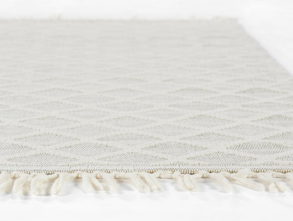 Momeni Ember EMR-2 Hand Woven Contemporary Geometric Indoor Area Rug Ivory 9' x 12' EMBEREMR-2IVY90C0