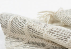 Momeni Ember EMR-2 Hand Woven Contemporary Geometric Indoor Area Rug Ivory 9' x 12' EMBEREMR-2IVY90C0