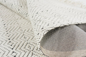 Momeni Ember EMR-3 Hand Woven Contemporary Geometric Indoor Area Rug Ivory 9' x 12' EMBEREMR-3IVY90C0