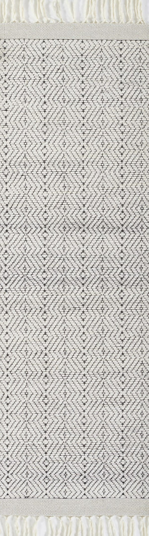 Momeni Ember EMR-3 Hand Woven Contemporary Geometric Indoor Area Rug Ivory 9' x 12' EMBEREMR-3IVY90C0
