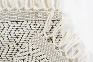 Momeni Ember EMR-3 Hand Woven Contemporary Geometric Indoor Area Rug Ivory 9' x 12' EMBEREMR-3IVY90C0