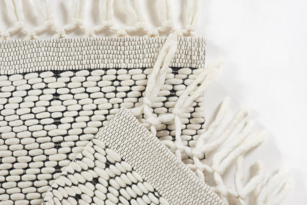 Momeni Ember EMR-3 Hand Woven Contemporary Geometric Indoor Area Rug Ivory 9' x 12' EMBEREMR-3IVY90C0