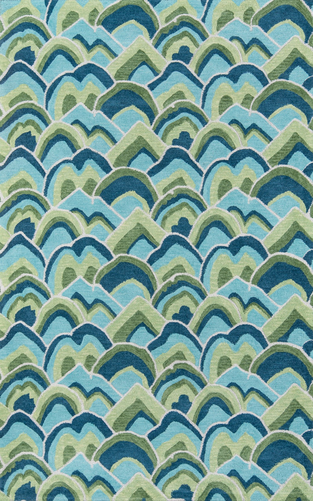 Momeni Madcap Cottage Embrace Adventure EMB-1 Hand Hooked Contemporary Geometric Indoor Area Rug Green 8' x 10' EMBRAEMB-1GRN80A0