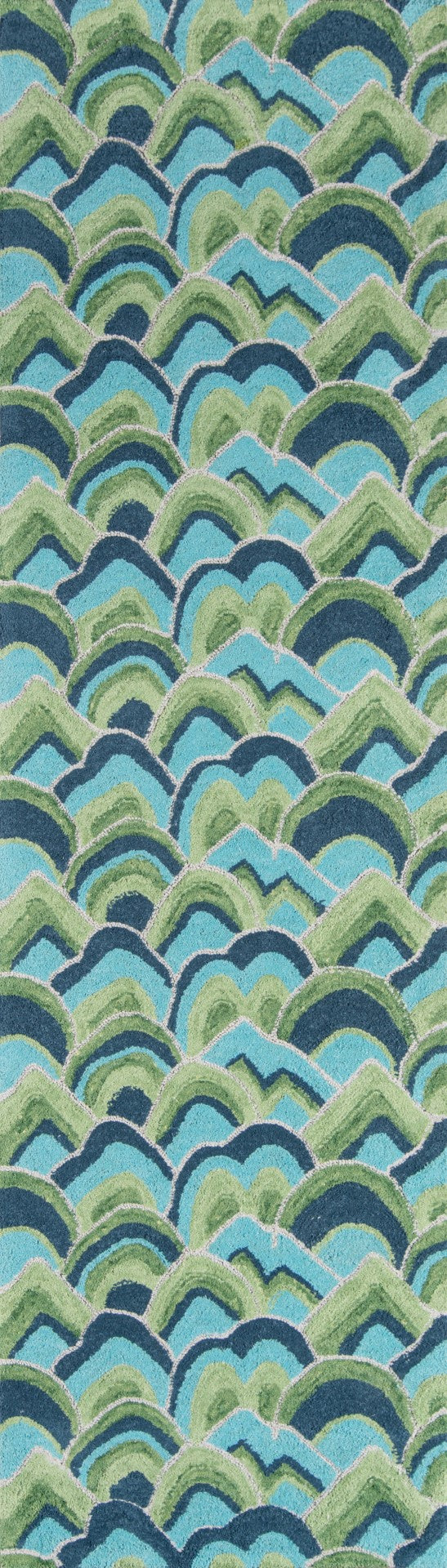 Momeni Madcap Cottage Embrace Adventure EMB-1 Hand Hooked Contemporary Geometric Indoor Area Rug Green 8' x 10' EMBRAEMB-1GRN80A0