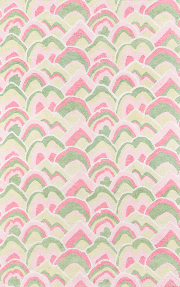 Momeni Madcap Cottage Embrace Adventure EMB-1 Hand Hooked Contemporary Geometric Indoor Area Rug Pink 8' x 10' EMBRAEMB-1PNK80A0