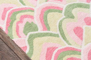 Momeni Madcap Cottage Embrace Adventure EMB-1 Hand Hooked Contemporary Geometric Indoor Area Rug Pink 8' x 10' EMBRAEMB-1PNK80A0
