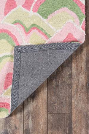 Momeni Madcap Cottage Embrace Adventure EMB-1 Hand Hooked Contemporary Geometric Indoor Area Rug Pink 8' x 10' EMBRAEMB-1PNK80A0