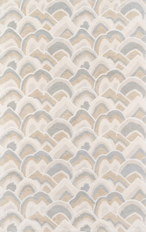 Momeni Madcap Cottage Embrace Adventure EMB-1 Hand Hooked Contemporary Geometric Indoor Area Rug Taupe 8' x 10' EMBRAEMB-1TAU80A0