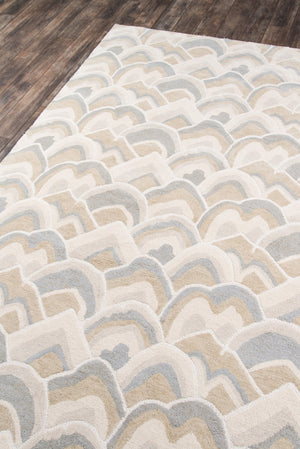 Momeni Madcap Cottage Embrace Adventure EMB-1 Hand Hooked Contemporary Geometric Indoor Area Rug Taupe 8' x 10' EMBRAEMB-1TAU80A0