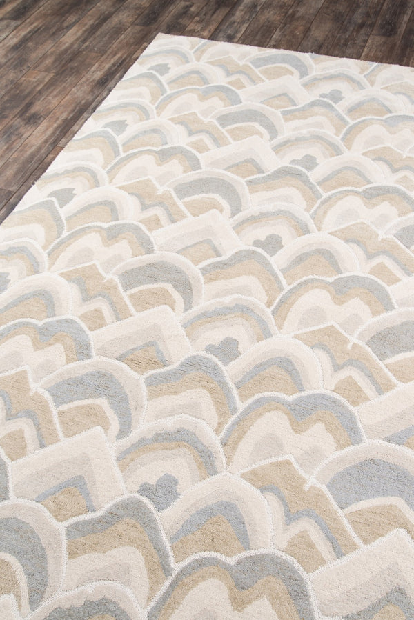 Momeni Madcap Cottage Embrace Adventure EMB-1 Hand Hooked Contemporary Geometric Indoor Area Rug Taupe 8' x 10' EMBRAEMB-1TAU80A0