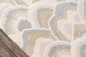 Momeni Madcap Cottage Embrace Adventure EMB-1 Hand Hooked Contemporary Geometric Indoor Area Rug Taupe 8' x 10' EMBRAEMB-1TAU80A0