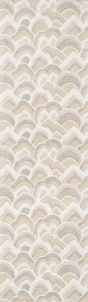 Momeni Madcap Cottage Embrace Adventure EMB-1 Hand Hooked Contemporary Geometric Indoor Area Rug Taupe 8' x 10' EMBRAEMB-1TAU80A0