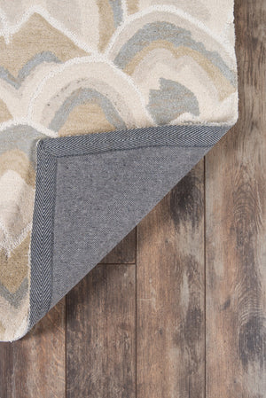 Momeni Madcap Cottage Embrace Adventure EMB-1 Hand Hooked Contemporary Geometric Indoor Area Rug Taupe 8' x 10' EMBRAEMB-1TAU80A0