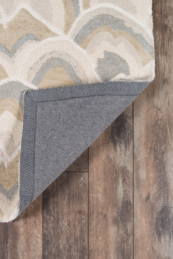 Momeni Madcap Cottage Embrace Adventure EMB-1 Hand Hooked Contemporary Geometric Indoor Area Rug Taupe 8' x 10' EMBRAEMB-1TAU80A0