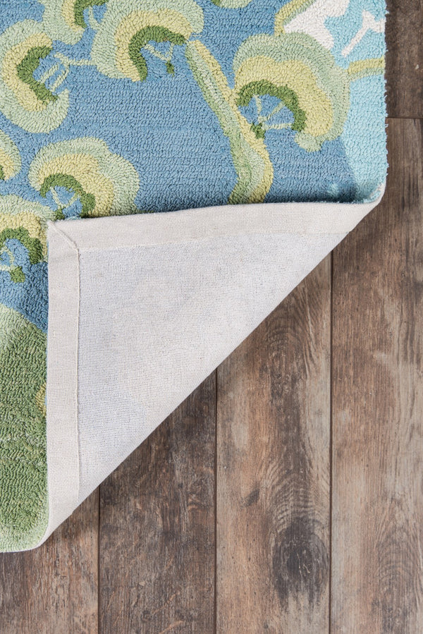 Momeni Madcap Cottage Embrace Adventure EMB-2 Hand Hooked Contemporary Botanical Indoor Area Rug Blue 8' x 10' EMBRAEMB-2BLU80A0