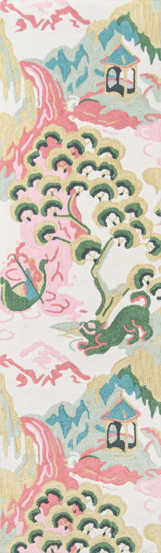 Momeni Madcap Cottage Embrace Adventure EMB-2 Hand Hooked Contemporary Botanical Indoor Area Rug Ivory 8' x 10' EMBRAEMB-2IVY80A0