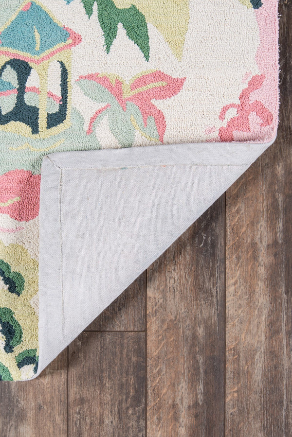 Momeni Madcap Cottage Embrace Adventure EMB-2 Hand Hooked Contemporary Botanical Indoor Area Rug Ivory 8' x 10' EMBRAEMB-2IVY80A0